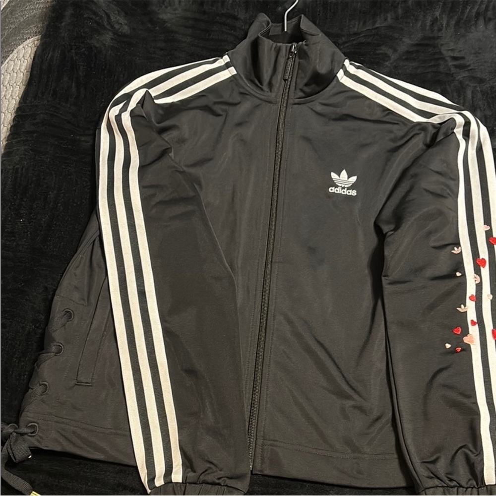 Adidas hearts Black Track Jacket
